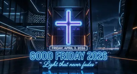 Dark Theme Good Friday Png Design - Free Good Friday 2026 Download