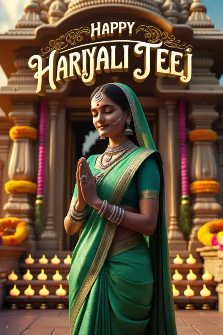 Decorated Swing For Hariyali Teej Festival - Free Happy Hariyali Teej Download