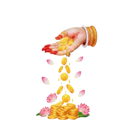 Free Dhanteras Luxury Gold Png Clipart PNG Image Download