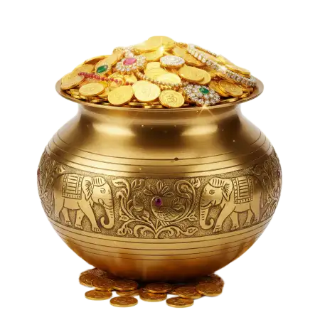 Free Dhanteras Money Pot Png Without Bg PNG Image Download