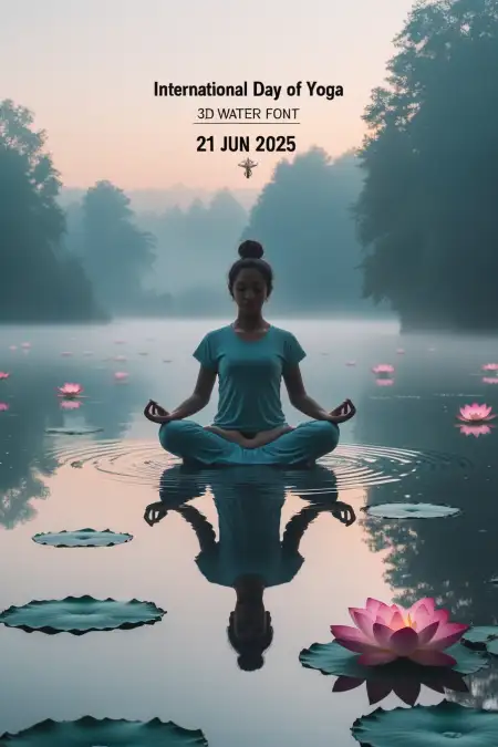 Digital Art Of Group Yoga Session Outdoors - Free Nternational Day Of Yoga 2025 Download