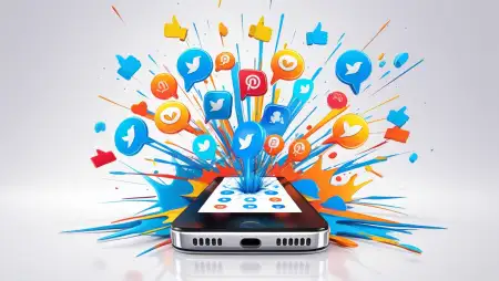 Digital Marketing Background With SEO Icons - Free Digital Marketing Background Download