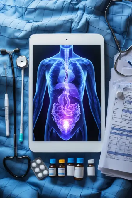 Digital Medical Background With HUD Interface - Free Medical Background Download