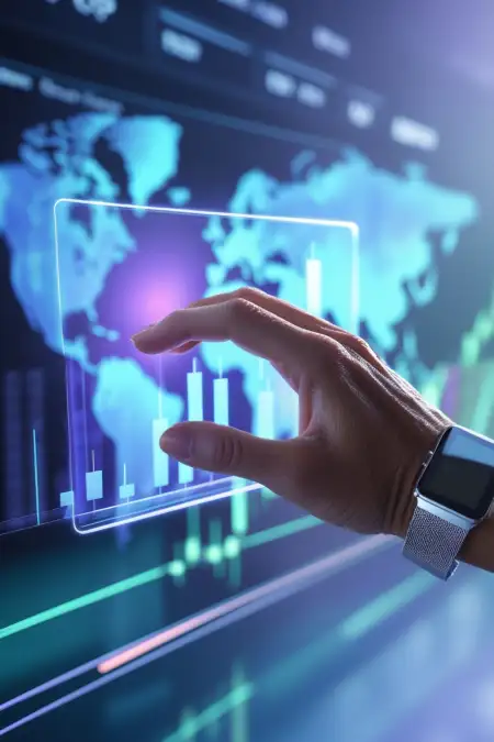 Digital Stock Market Background With Tech Look - Free Stock Market Background Download