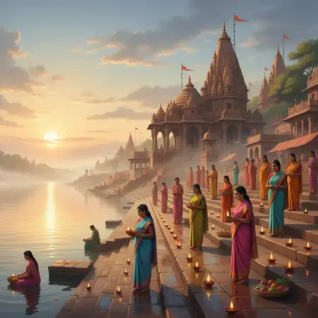 Free Divine Chhath Puja Sun Worship Background Design Background Download