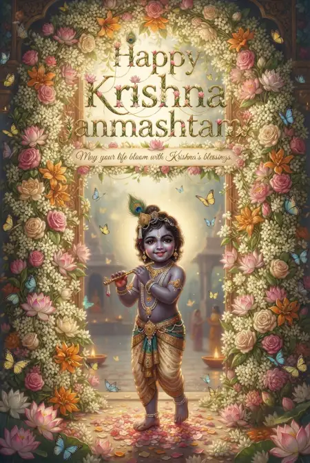 Divine Happy Krishna Janmashtami Greetings - Free Happy Krishna Janmashtami Greetings Download