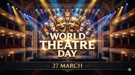 Drama Mask Png Hd Free - Free World Theatre Day Download