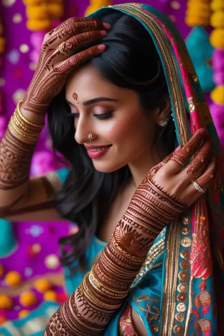 Dulhan Wali Teej Mehndi Design - Free Teej Mehndi Design Download