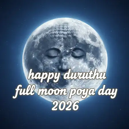 Free Duruthu Poya Day 2026 Wishes For Sri Lanka Background Download