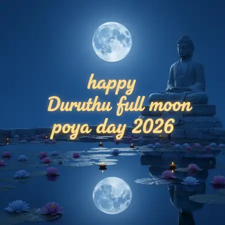 duruthu poya day calm mind wishes