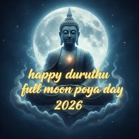 Free Duruthu Poya Day Enlightenment Wishes Background Download