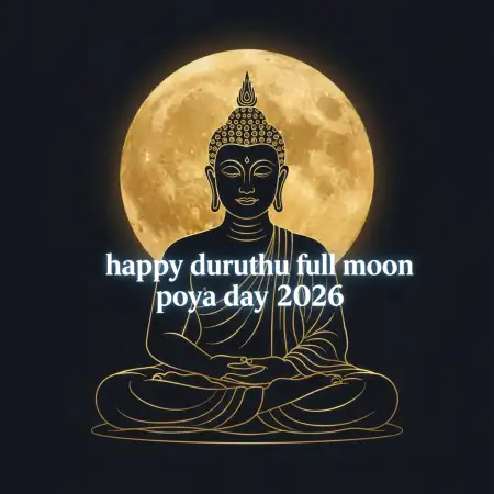 Free Duruthu Poya Day Facebook Post Captions Background Download