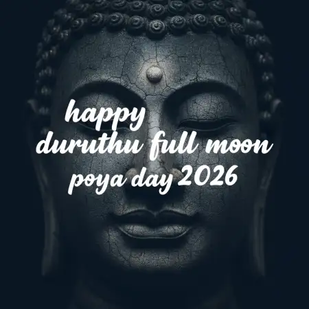 Free Duruthu Poya Day Greeting Card 2026 Background Download