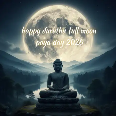 Free Duruthu Poya Day Harmony Wishes Background Download