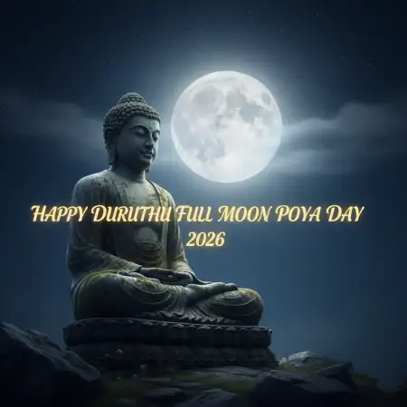 Free Duruthu Poya Day Instagram Captions Background Download