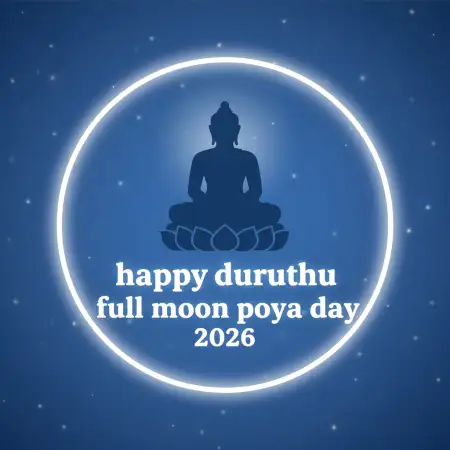 Free Duruthu Poya Day Wishes In English Background Download