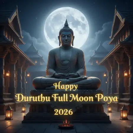Free Duruthu Poya Day Wishes Usa Background Download