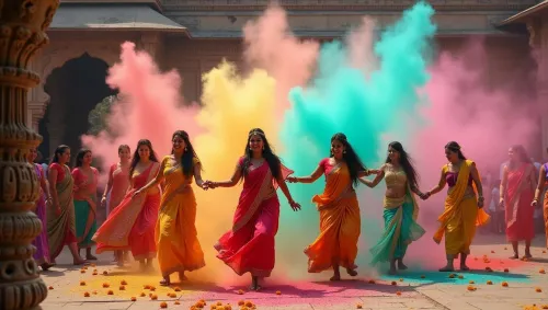 dynamic braj holi 2025 images featuring traditional festivities