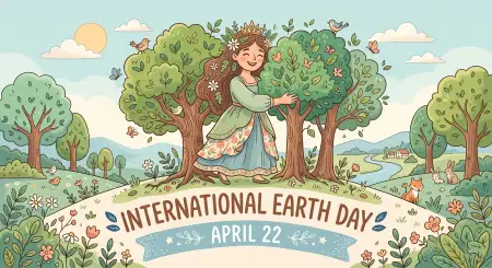 Free Earth Day 2026 Watercolor Illustration Background Image Download