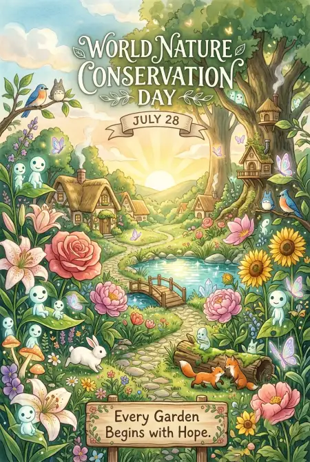 Earth Day Style Nature Conservation Poster - Free World Nature Conservation Day 2026 Download