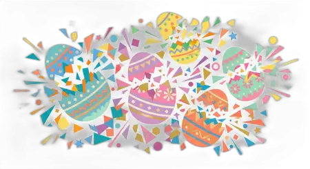 Easter Eggs Png For Greeting Cards