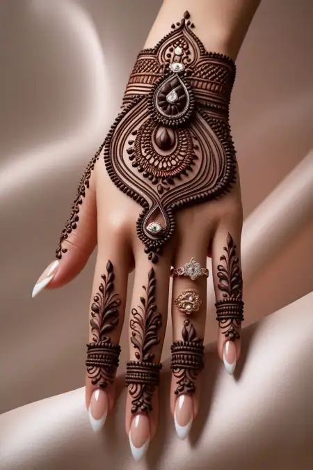 Easy Back Hand Mehndi Design For Girls - Free Hand Mehndi Design Download