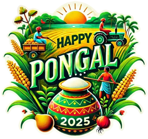 editable happy pongal 2025 png images