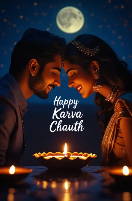 Free Editable Karva Chauth Banner Design For Facebook PNG Image Download
