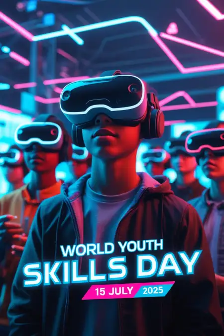 Editable World Youth Skills Day Poster Template - Free World Youth Skills Day Download