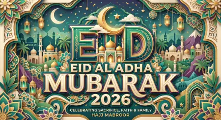 Eid Al Adha Greeting Card Ai Generated Design 2026 - Free Eid Al Adha Greeting Card 2026 Download