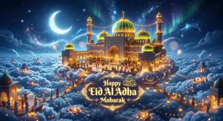 Eid Al Adha Greeting Card Festive Background 2026 - Free Eid Al Adha Greeting Card 2026 Download