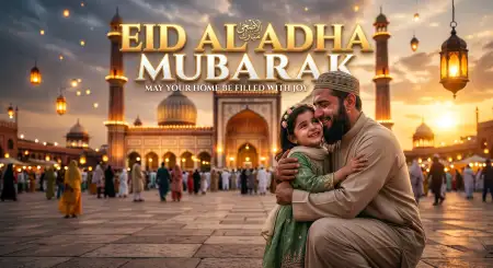 Eid Al Adha Greeting Card For Reels Thumbnail 2026 - Free Eid Al Adha Greeting Card 2026 Download