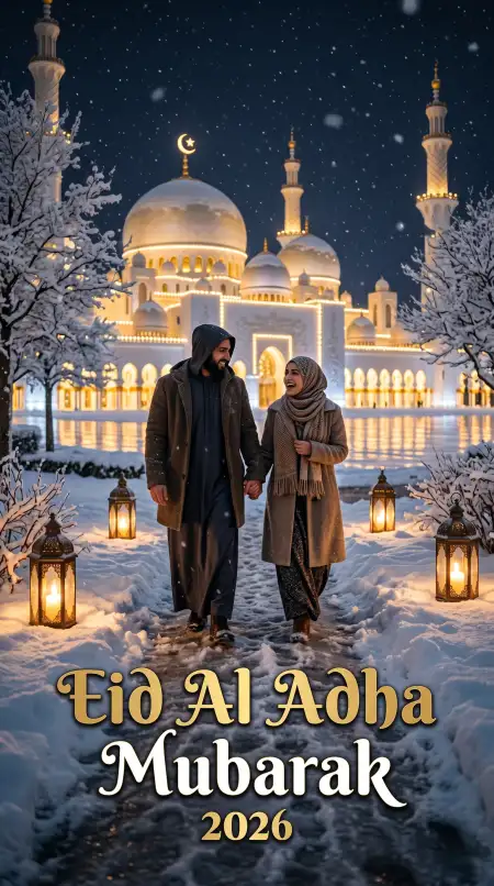 Eid Al Adha Greeting Card Poster 2026 - Free Eid Al Adha Greeting Card 2026 Download