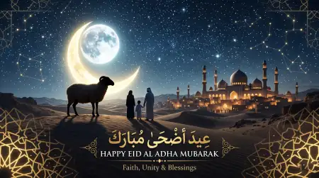 Eid Al Adha Greeting Card Social Media Post 2026 - Free Eid Al Adha Greeting Card 2026 Download