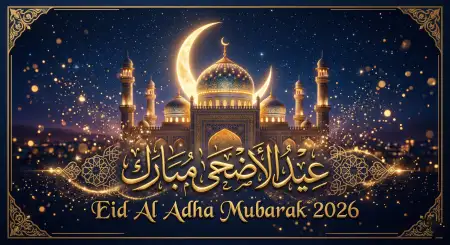 Eid Al Adha Greeting Card Vector 2026 - Free Eid Al Adha Greeting Card 2026 Download