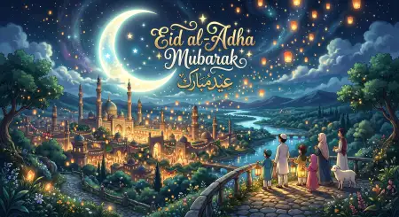 Eid Al Adha Mubarak 2026 Aesthetic Islamic Wallpaper - Free Eid Al Adha Mubarak 2026 Download