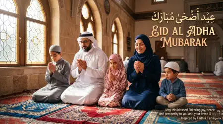 Eid Al Adha Mubarak 2026 Arabic Style Eid Greeting - Free Eid Al Adha Mubarak 2026 Download