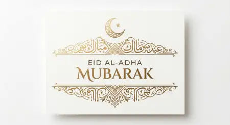 Free Eid Al Adha Mubarak 2026 Stylish Eid Mubarak Logo Design Image Download