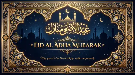 Free Eid Al Adha Mubarak 2026 Stylish Islamic Banner Template Image Download