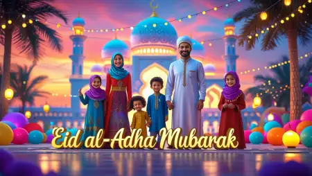 Eid Al Adha Mubarak 3d Text Design - Free Related Eid Al Adha Mubarak Image