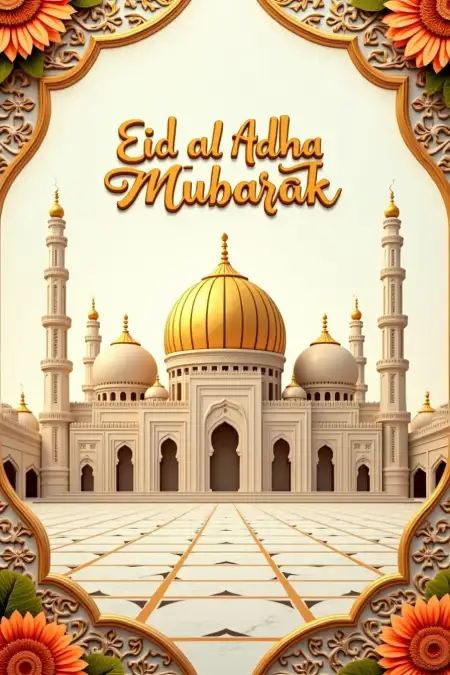 Eid Al Adha Mubarak Invitation Card Design - Free Related Eid Al Adha Mubarak Image