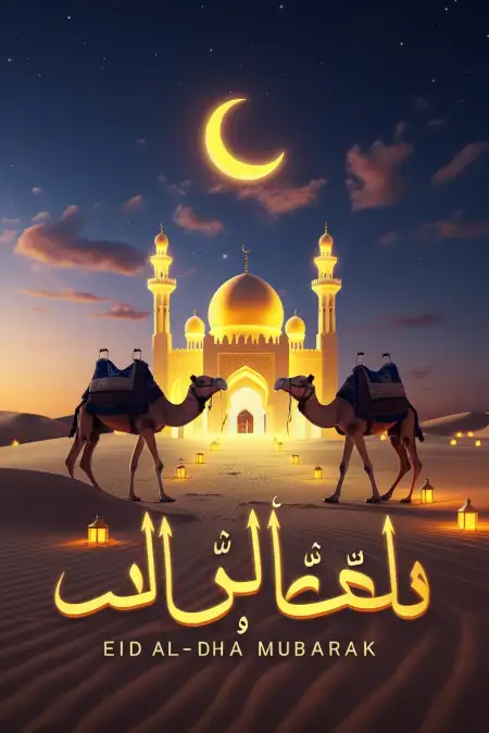 Eid Al Adha Mubarak Photo Editing Background - Free Related Eid Al Adha Mubarak Image