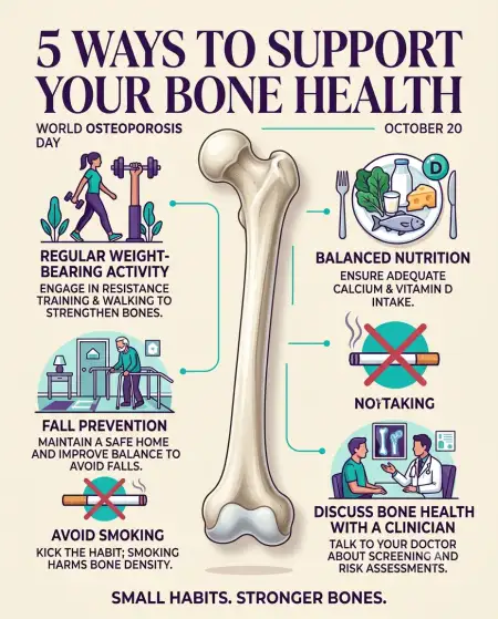 elderly bone health medical poster