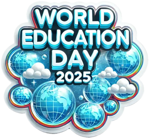 elebratory world education day 2025 png graphics