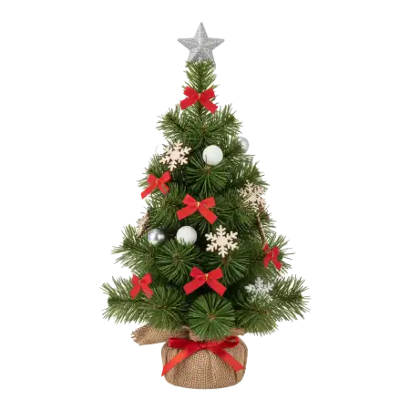 Free Elegant Christmas Tree PNG Gold Decor PNG Image Download