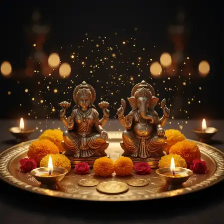 Free Elegant Diwali Background With Floral Pattern Background Download