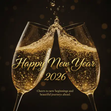 Free Elegant New Year Greeting Card 2026 Background Download