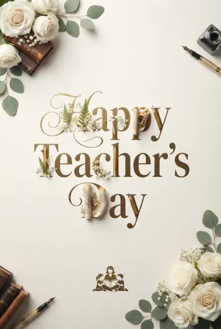 Elegant Teachers Day Cards - Free Card Download