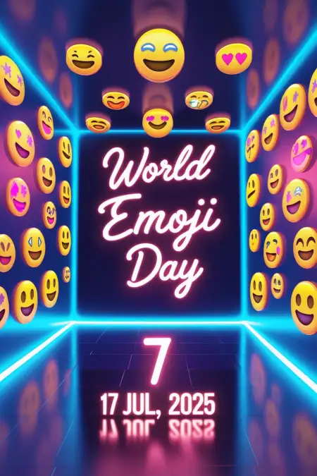 Emoji Day Poster With Slogan - Free World Emoji Day Download