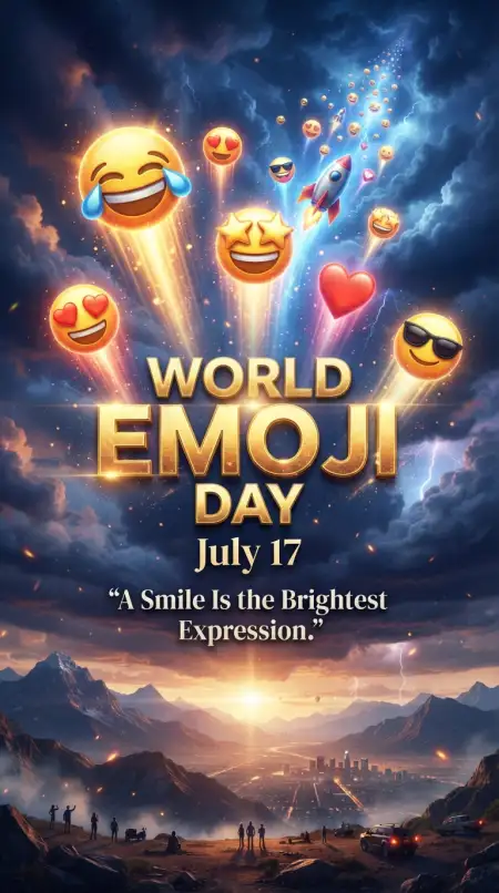 Emoji Expression Poster Design - Free World Emoji Day Poster 2026 Download